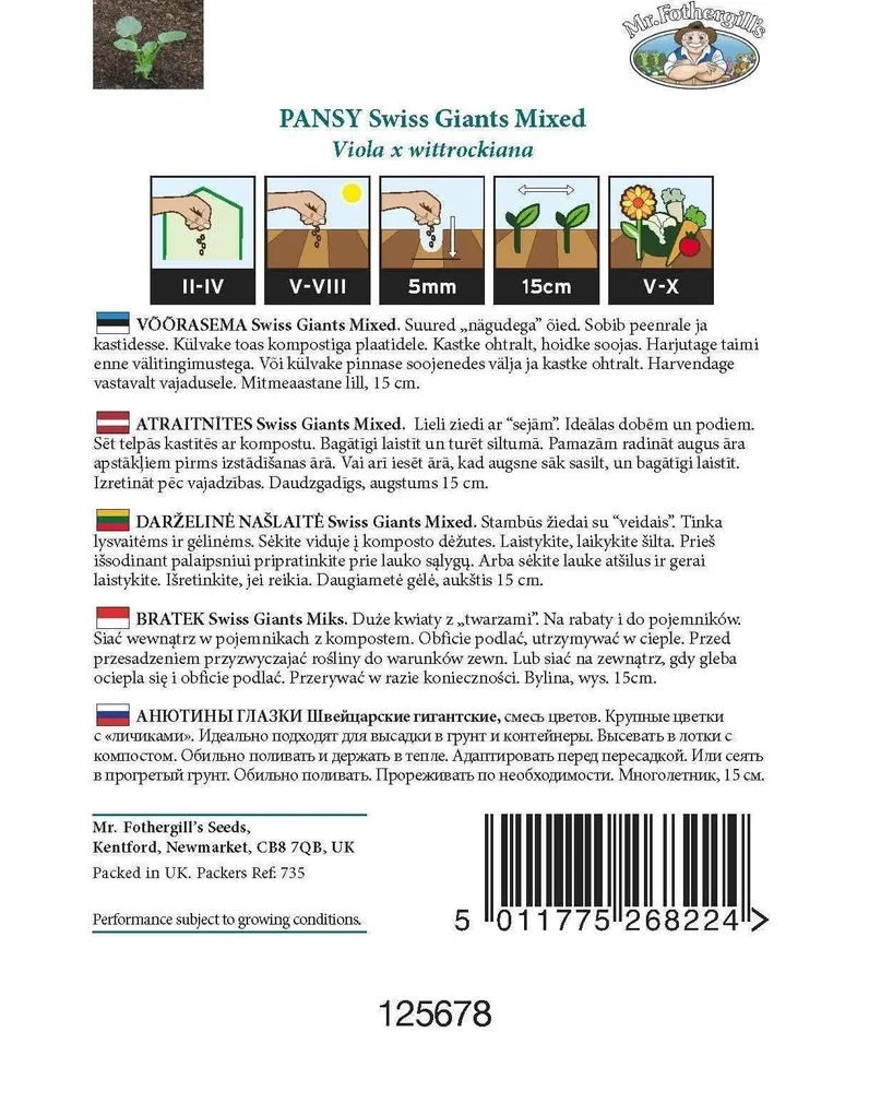 LILLESEEMNED MR FOTHERGILL’S VÕÕRASEMA SWISS GIANTS SEGU