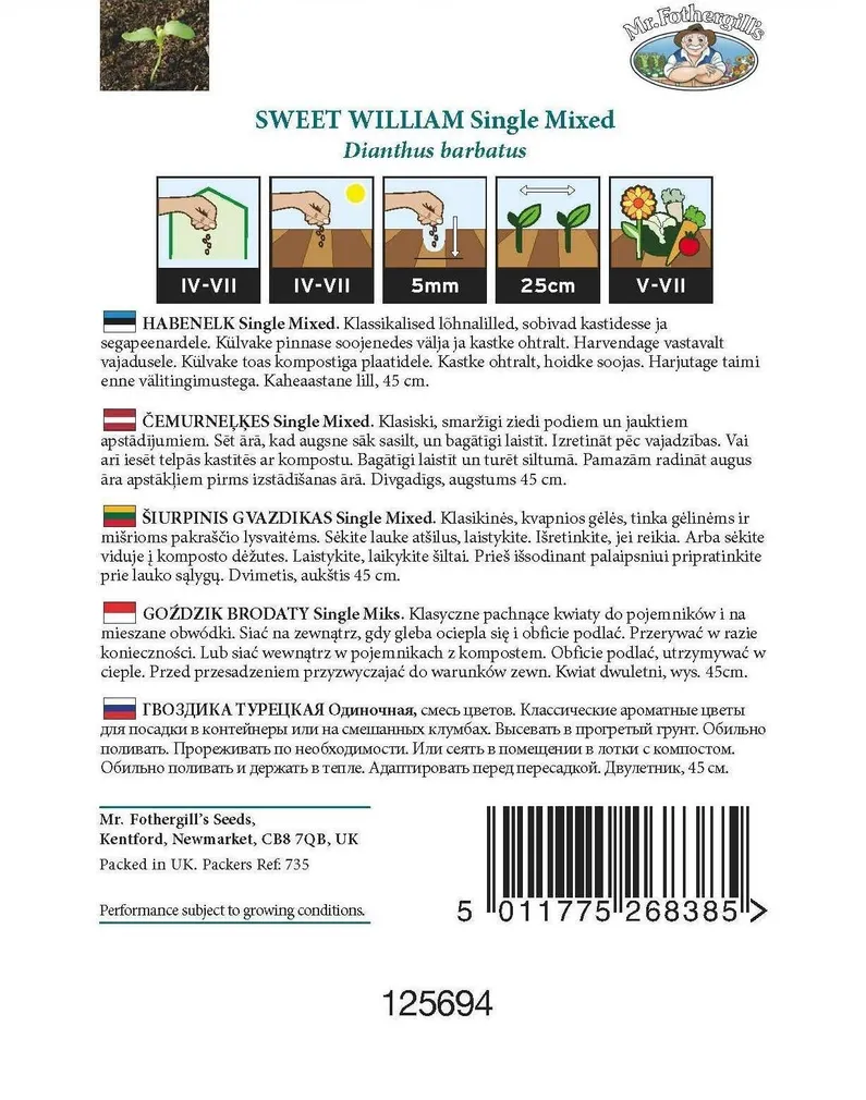 LILLESEEMNED MR FOTHERGILL’S HABENELK SINGLE SEGU