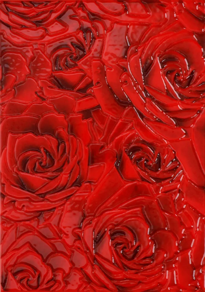 KERAAMILINE DEKOORPLAAT BERYOZA CERAMICA ROSE 25X35CM PUNANE