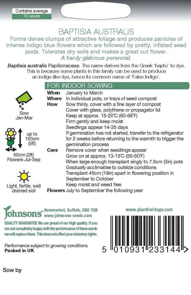 LILLESEEMNED JOHNSON’S SININE BAPTIISIA