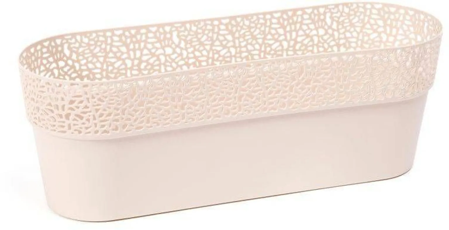 LILLEPOTT ROSA OVAALNE S 11,7CMX30CMX12,2CM BEEŽ
