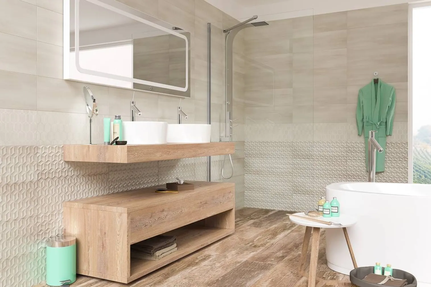 KERAAMILINE SEINAPLAAT PARADYZ SEGURA BROWN STRUKTURA 20X60CM