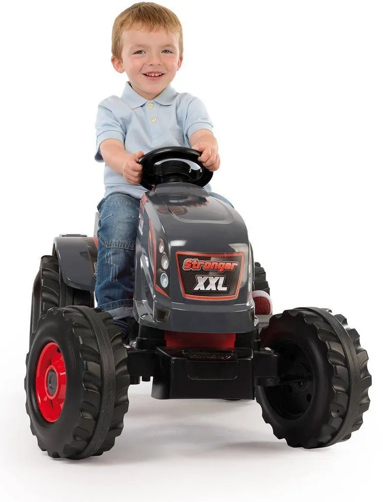 TRAKTOR SMOBY KÄRUGA PUNANE