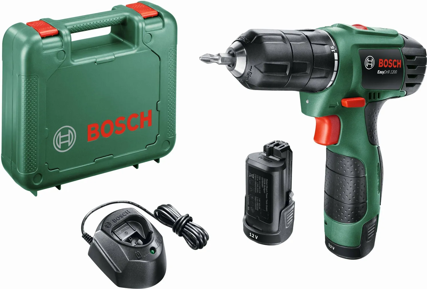 AKUTRELL BOSCH EASYDRILL 1200 12V 2X1,5AH