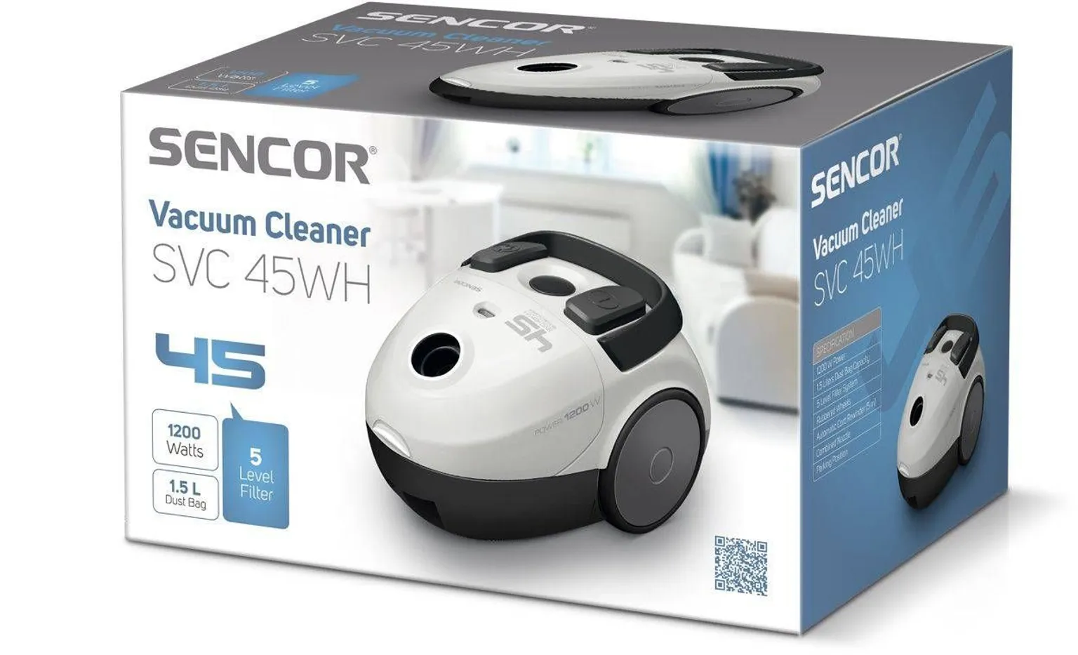 TOLMUIMEJA SENCOR SVC45WH 850W VALGE