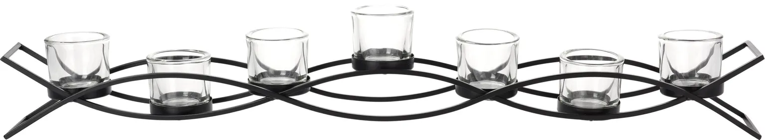 TEEKÜÜNLAHOIDJA 7-LE KÜÜNLALE 75X8,5X14CM KLAAS/METALL