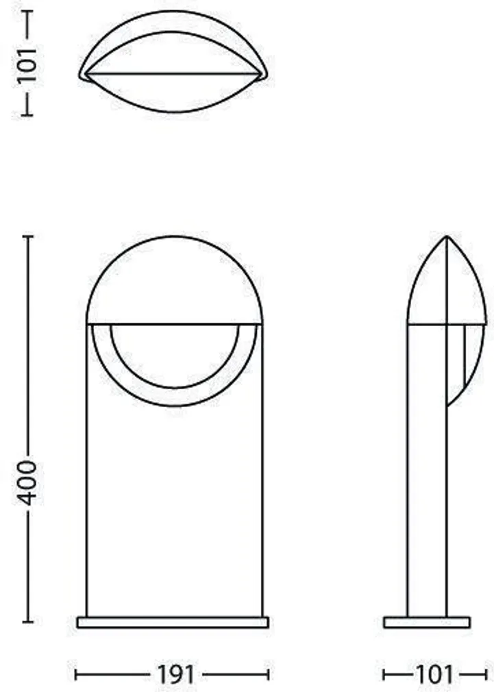 AIAVALGUSTI PHILIPS CAPRICORN ANTRATSIIT 6W LED 600LM IP44 