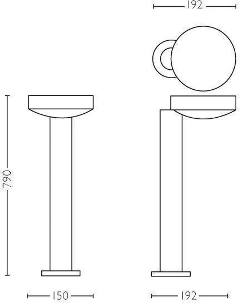 AIAVALGUSTI PHILIPS COCKATOO POST 8W LED 300LM IP44 