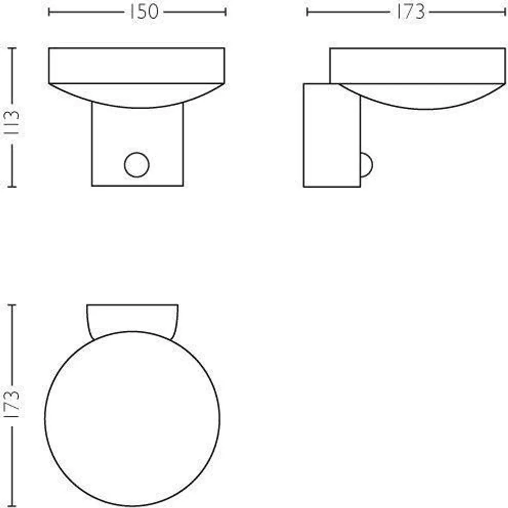 FASSAADIVALGUSTI PHILIPS COCKATOO SENSORIGA 8W LED 800LM IP44