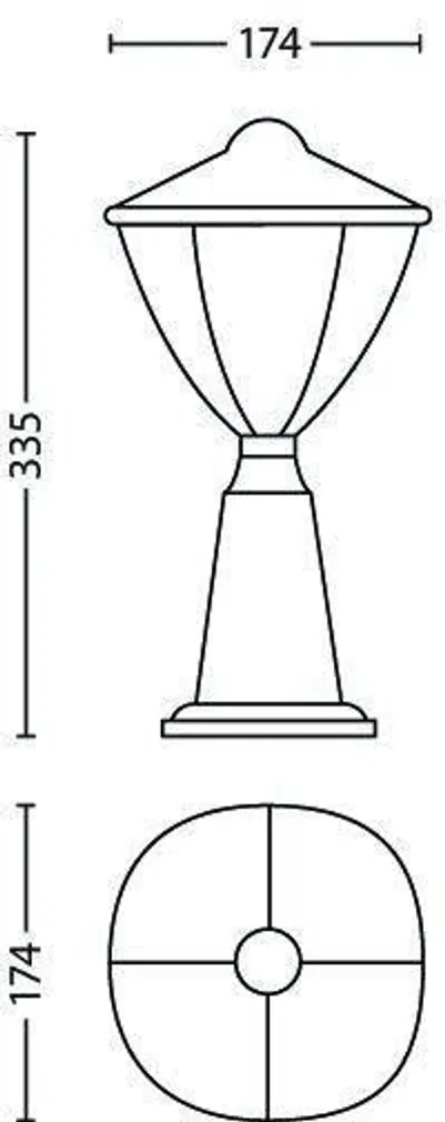 FASSAADIVALGUSTI PHILIPS ROBIN MUST 4,5W LED 430LM IP44 