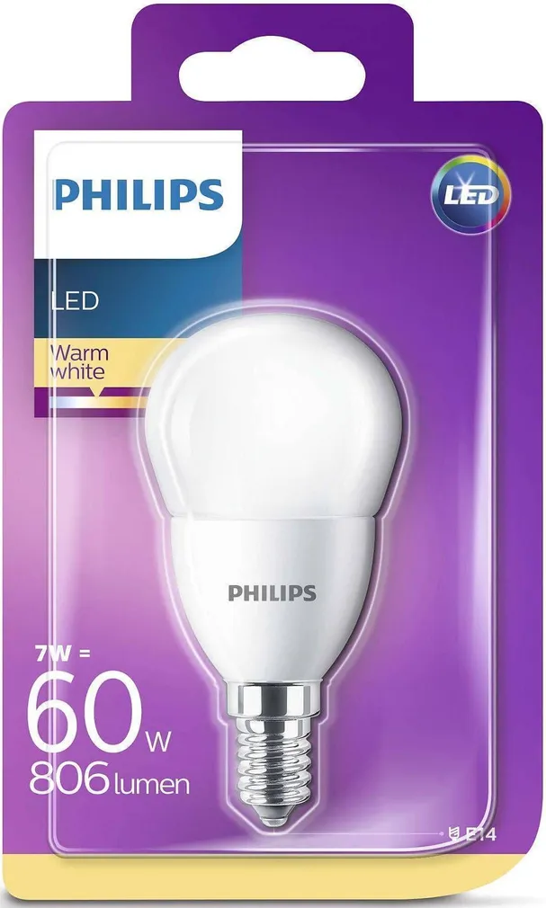 LED LAMP 7 -60W P48 E14 WW FR ND PHILIPS