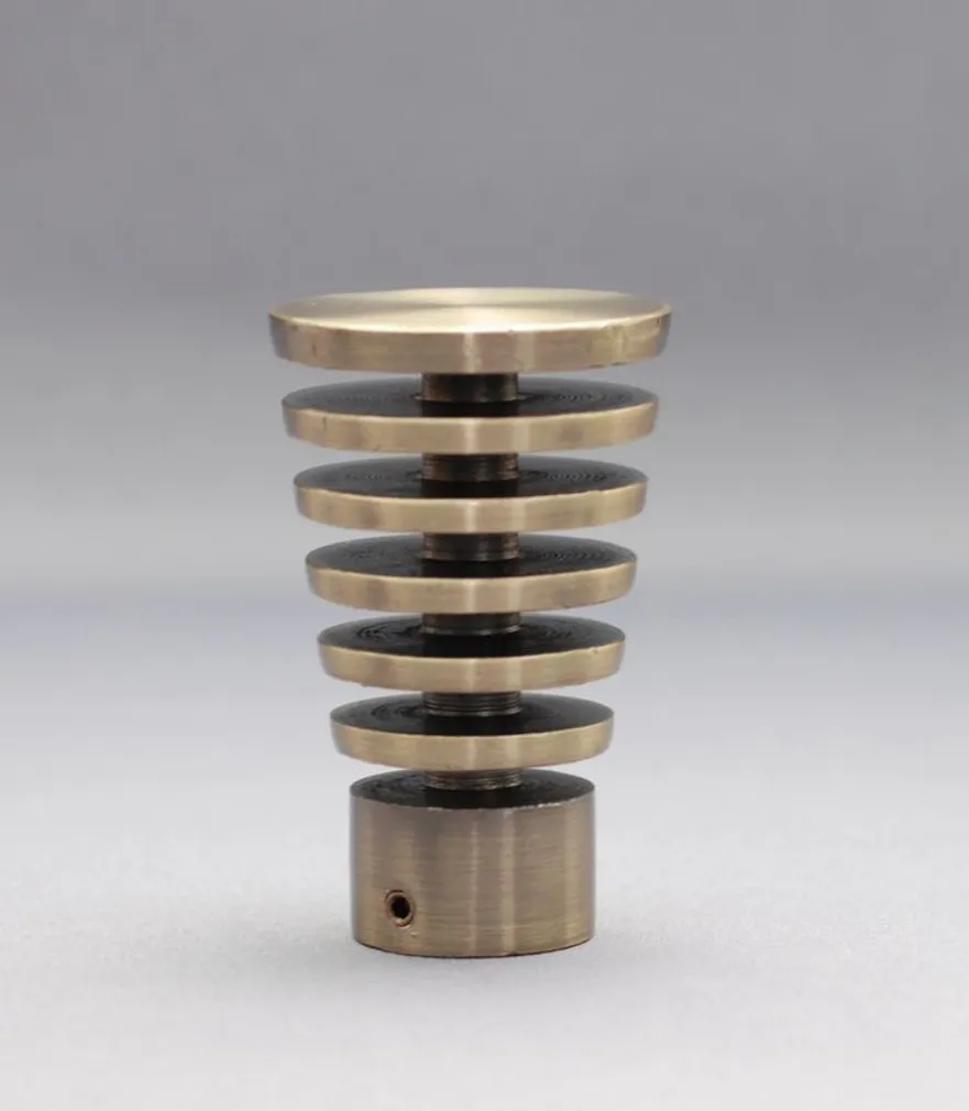 KARDINAPUU OTSIK "WIEZA" Ø19MM ANTIIK MESSING 2TK