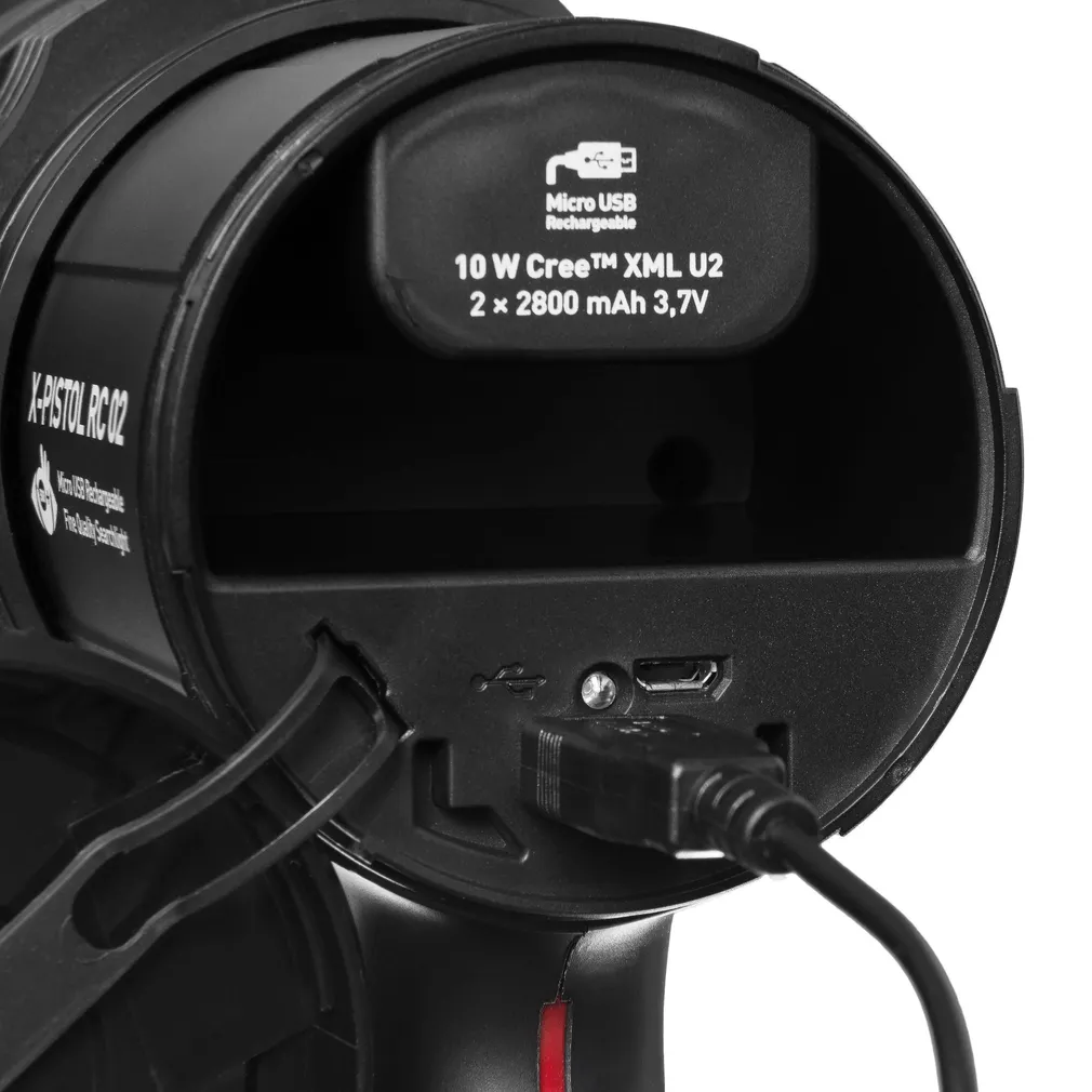 KANDELAMP MACTRONIC FOOKUS 10W LED X-PISTOL RC 02 1 600LM 2800MAH