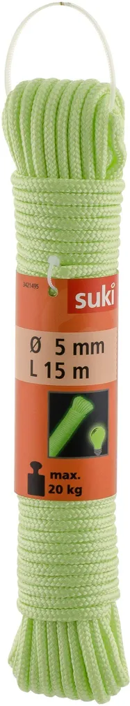 FOSFORESTSENTS KÖIS SUKI POLÜPROPÜLEEN 4,8MMX15M ROHELINE