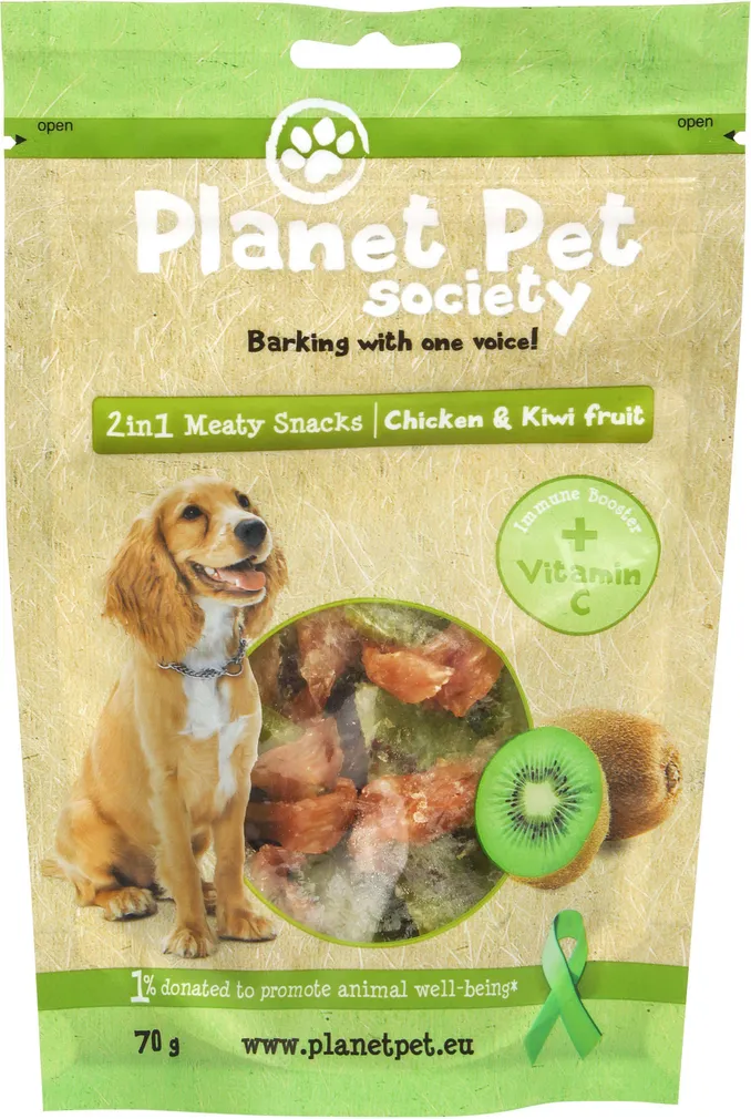 LEMMIKLOOMA 2IN1 MAIUS KOERALE PLANET PET SOCIETY KANA-KIIVI 70G