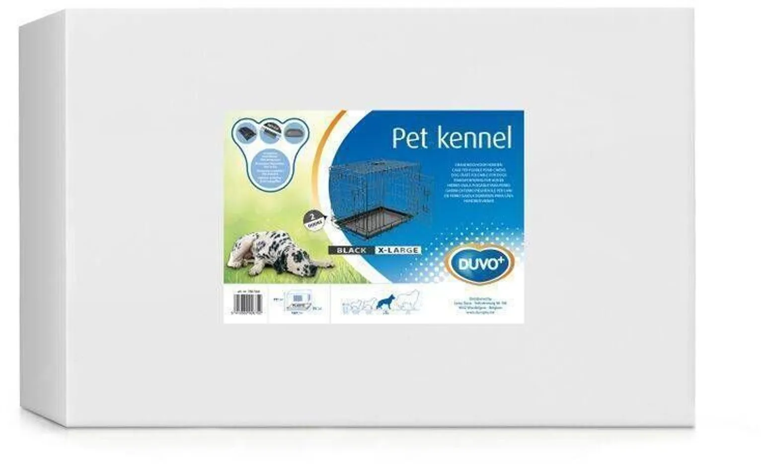 LEMMIKLOOMA PUUR 2 UST JA PLASTIKALUS DUVO+ 107X71X77CM MUST XL