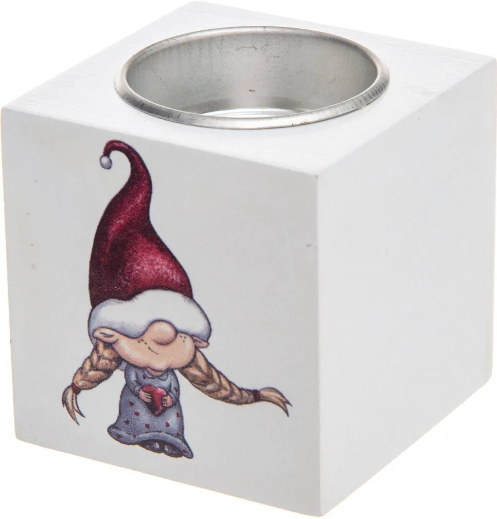 KÜÜNLAALUS PÄKAPIKK 6X6X6CM PUIT VALGE 2TK