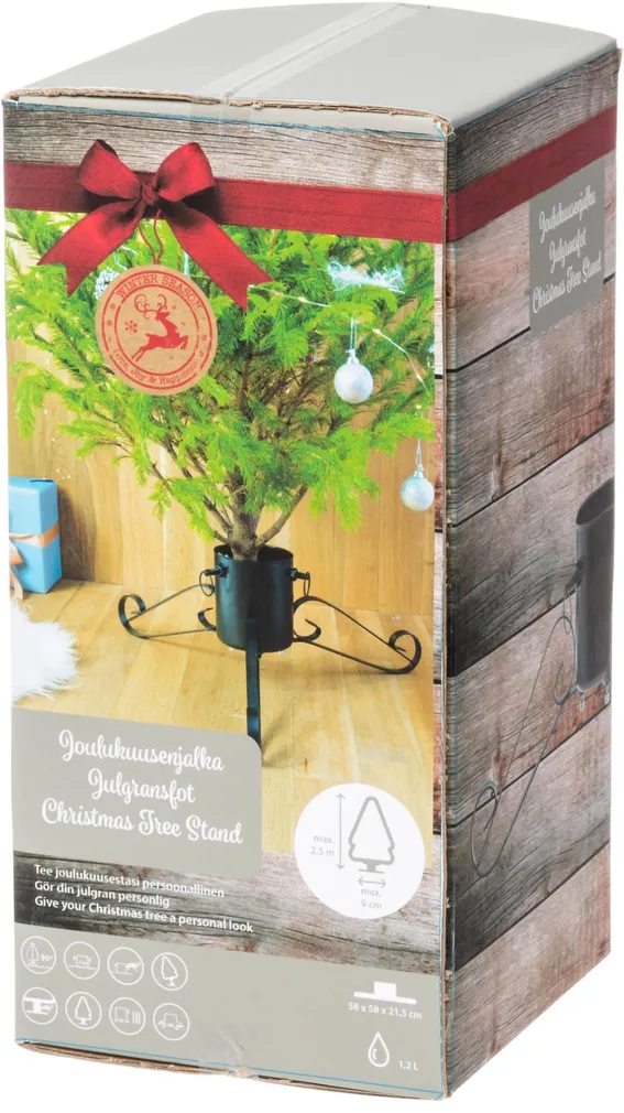 KUUSEJALG WINTERIA Ø58X21,5CM 1,2L METALL MUST