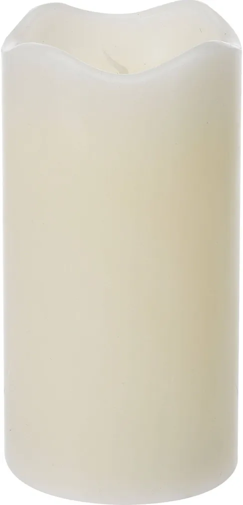 LED KÜÜNAL Ø7X13CM TAIMERIGA PATAREI TOITEL VALGE