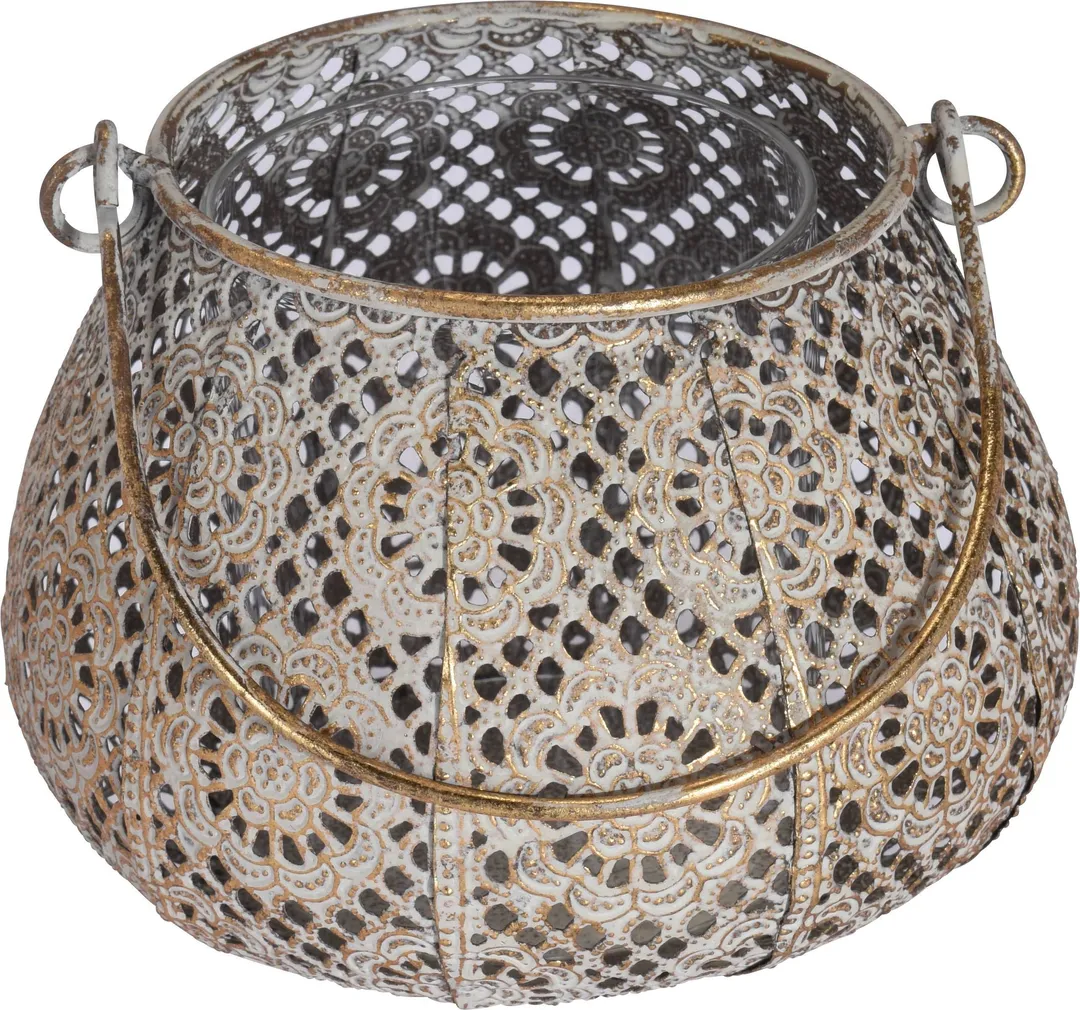 TEEKÜÜNLAHOIDJA SANGAGA Ø14X10CM METALL ANTIIK TUME KULD