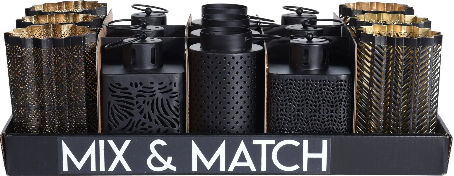 TEEKÜÜNLAHOIDJA ZIGZAG TRIIBUD Ø9X16CM MUST/KULDNE