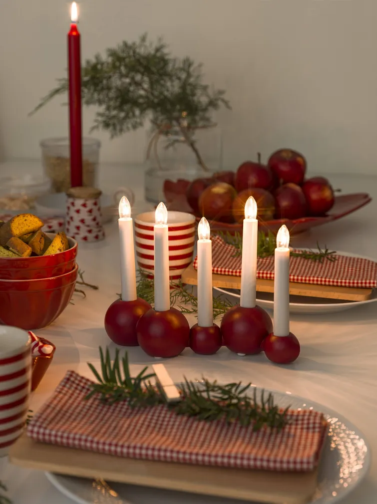 JÕULUVALGUSTI PALLID 5 KÜÜNALT IP20 SOE PUIT PUNANE