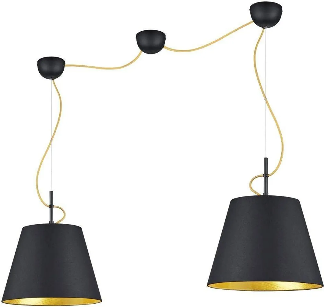 LAELAMP TRIO ANDREUS 2XE27 60W MATT MUST/KULD