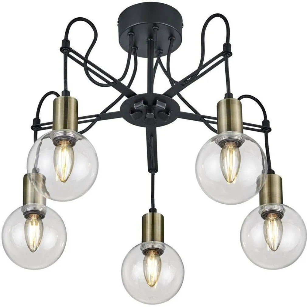 LAELAMP TRIO NACHO 5XE14 28W MATT MUST