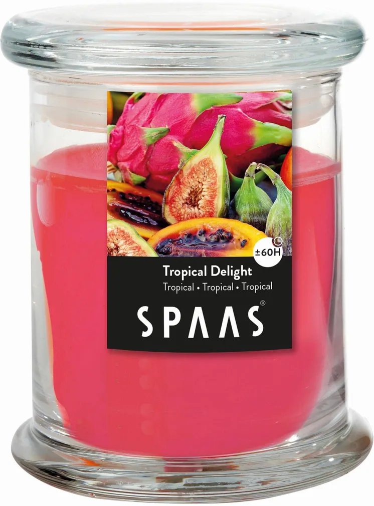 LÕHNAKÜÜNAL KLAASIS SPAAS TROOPILISED PUUVILJAD Ø95X110MM 60H