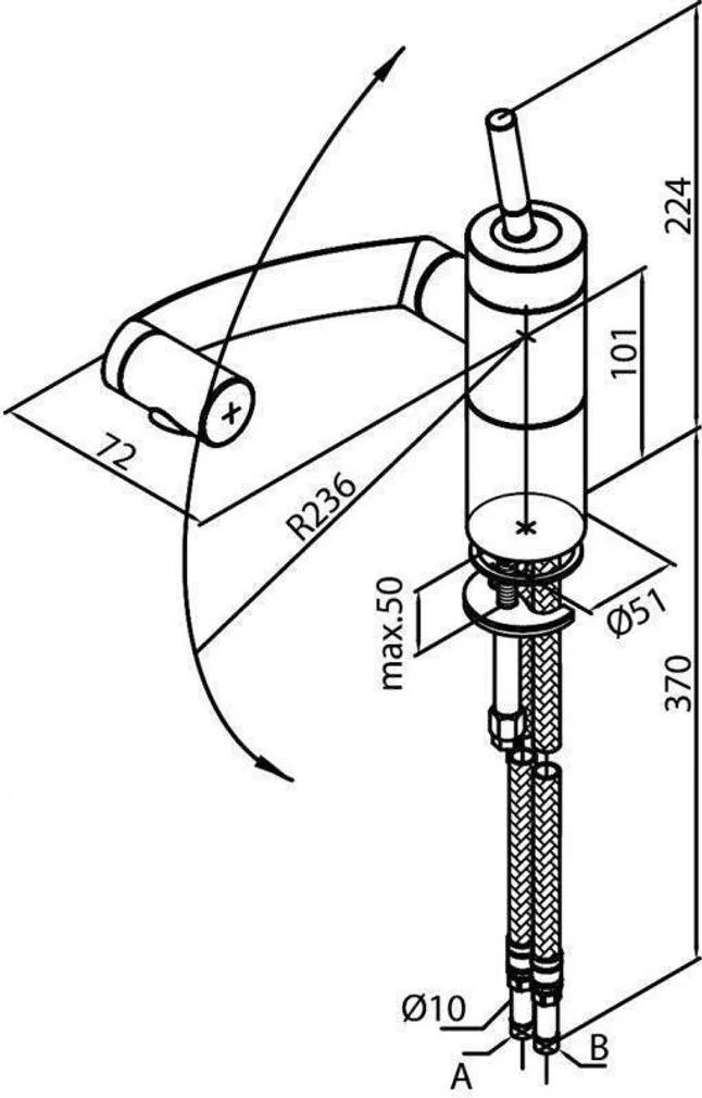KÖÖGISEGISTI DAMIXA ARC 2900094 TERAS-MUST