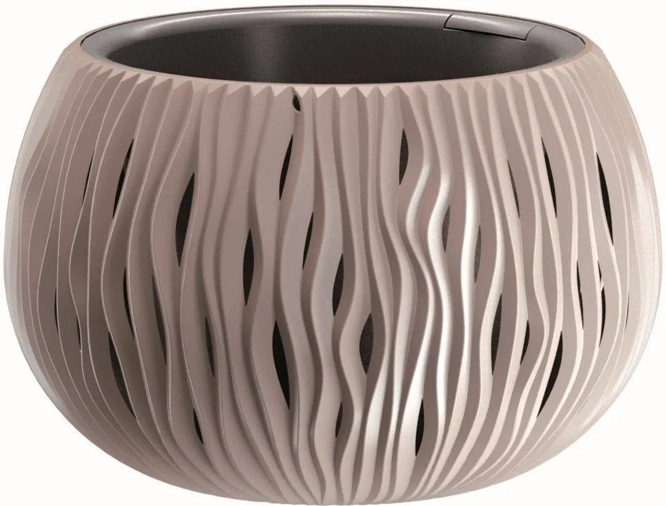 LILLEPOTIÜMBRIS PROSPERPLAST SANDY BOWL PLASTIK Ø37CM MOCCA