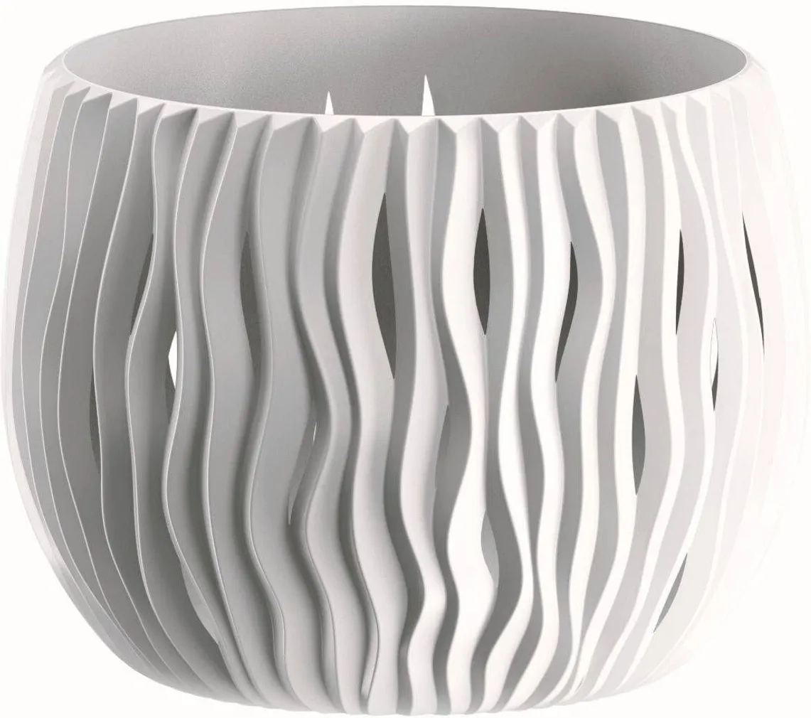 LILLEPOTIÜMBRIS PROSPERPLAST SANDY BOWL BASIC PLASTIK Ø18CM VALGE 