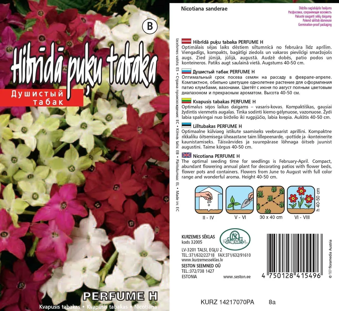 SEEMNED KURZEMES SEKLAS LILLTUBAKAS PERFUME F1 30 S