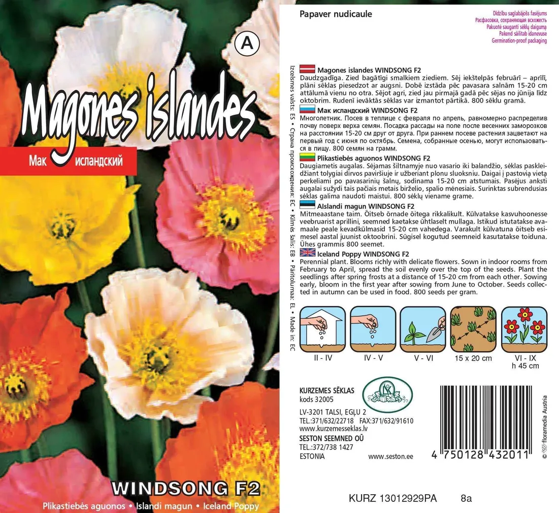 SEEMNED KURZEMES SEKLAS ISLANDI MAGUN WINDSONG F2 0,05 G