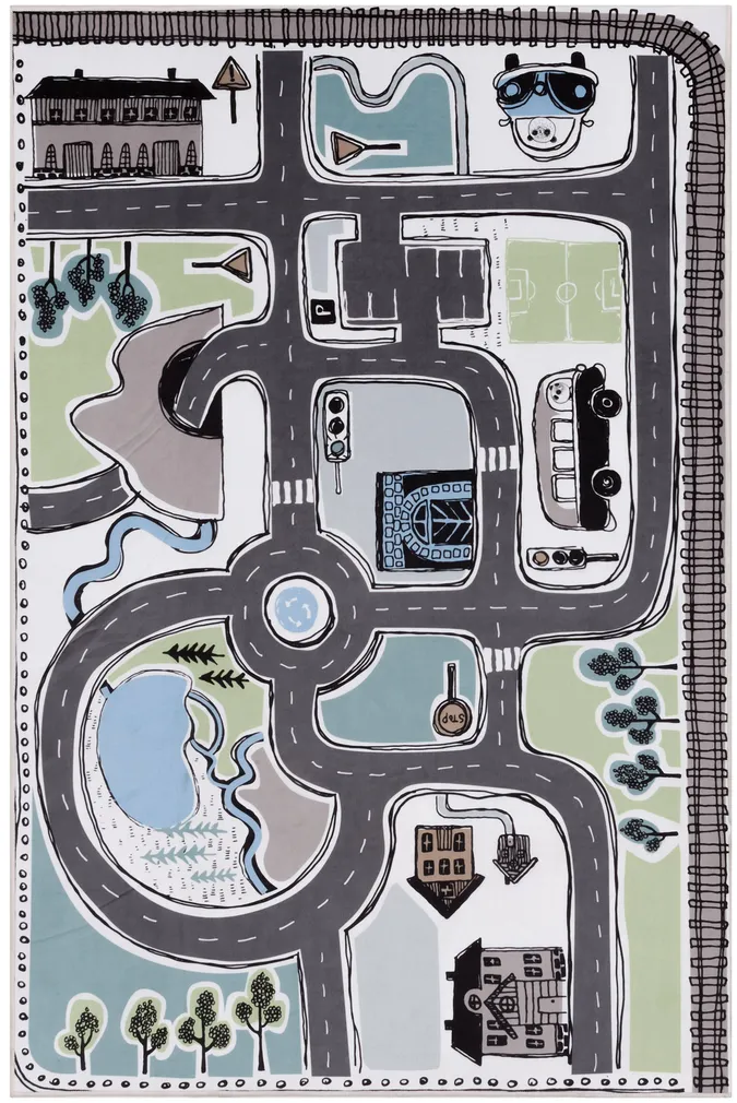 VAIP 4LIVING LIIKENNE 100X150CM SININE/ROHELINE