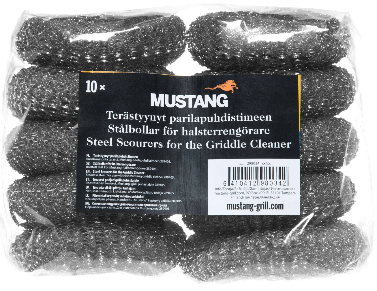 GRILLIPUHASTUSKÄSNAD MUSTANG 10TK