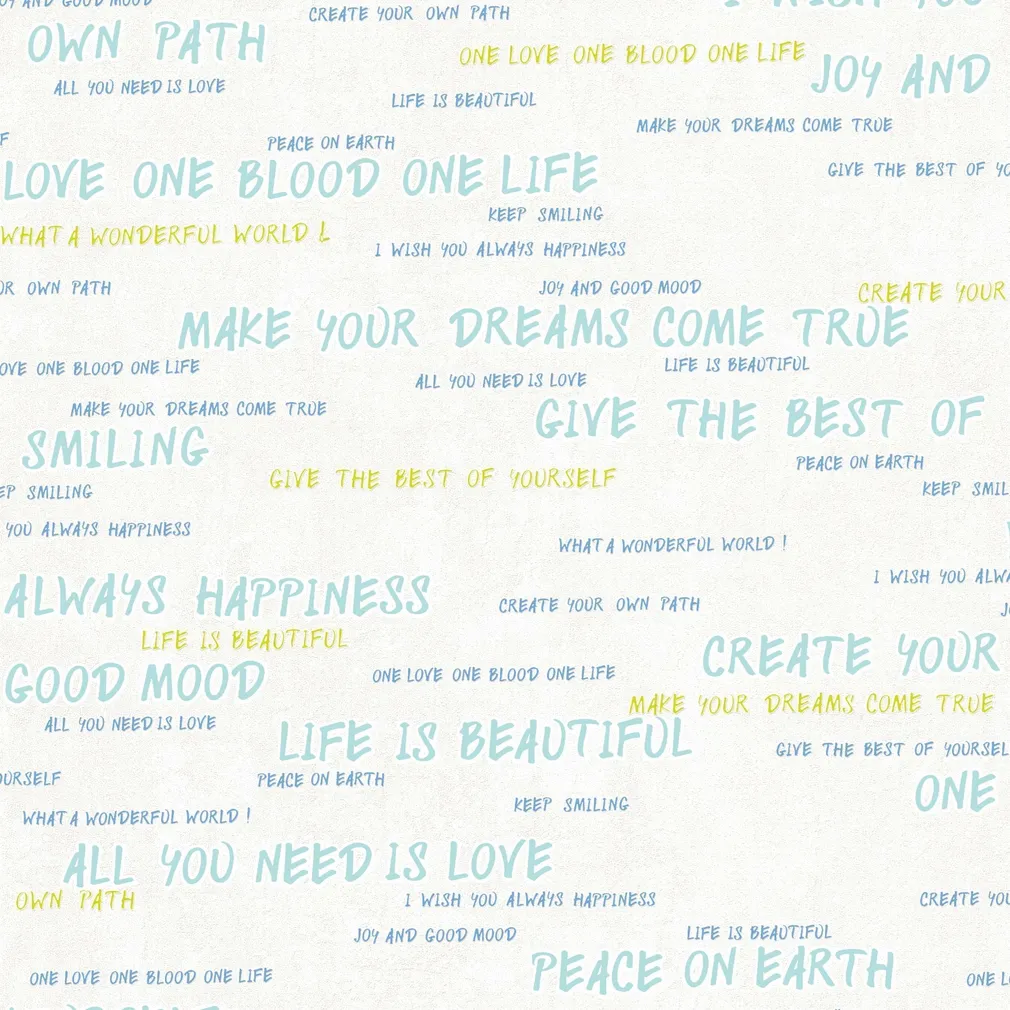 TAPEET SINTRA MODERN SININE/ROHELINE PEACE ON EARTH 0,53X10,05M