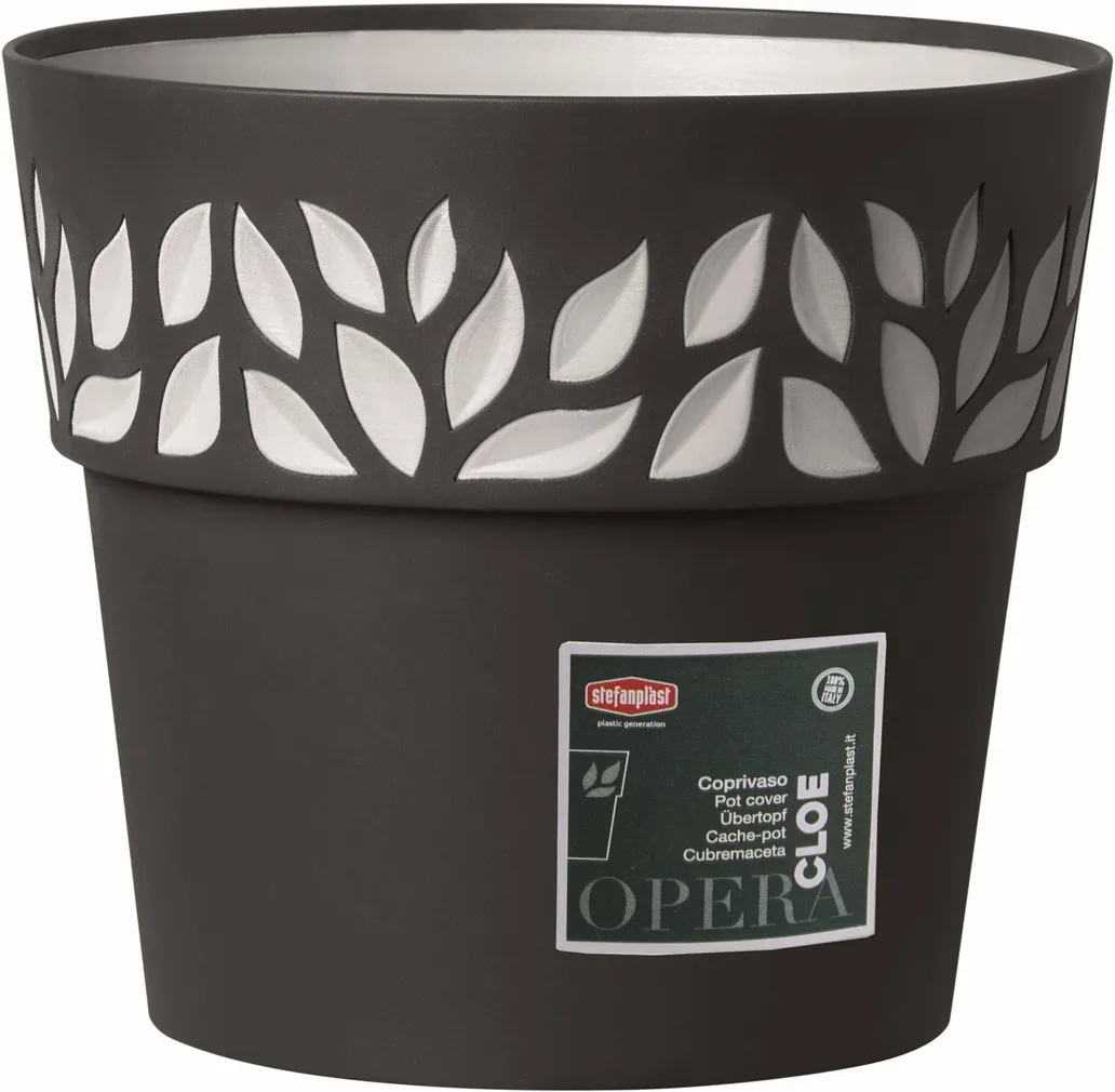 ISTUTUSPOTT ALUSEGA ELHO CLOE Ø15X15CM TUMEHALL HELEHALLIDE LEHTEDEGA