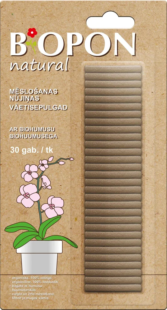 BIOHUUMUS BIOPON VÄETISEPULGAD 30TK