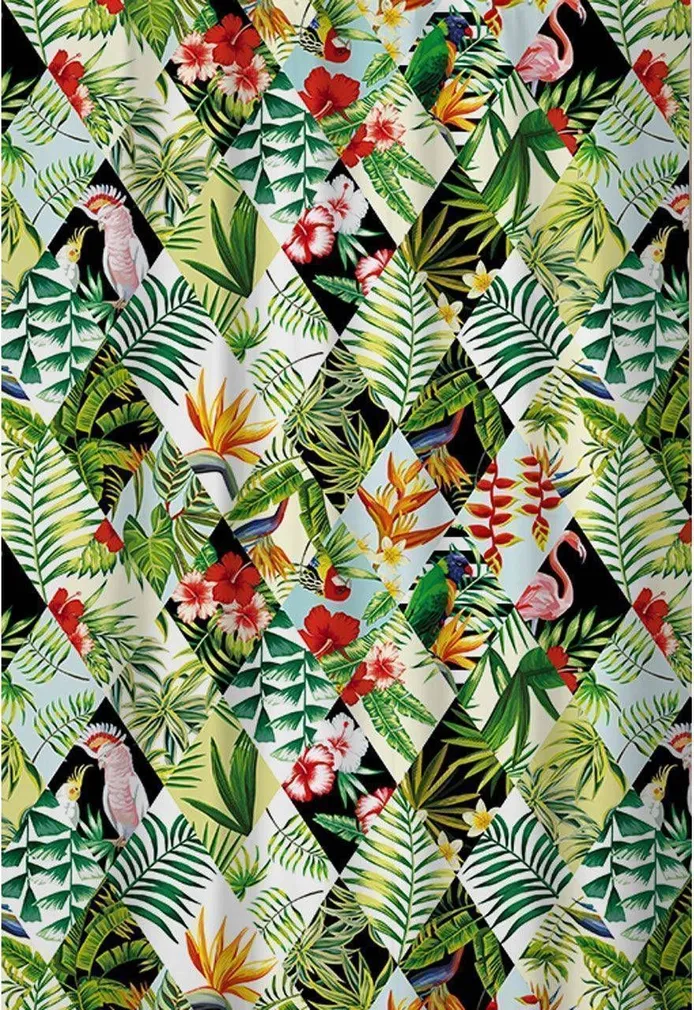 DUŠIKARDIN DUSCHY JUNGLE BIRDS 628-77 180X200CM POLÜESTER