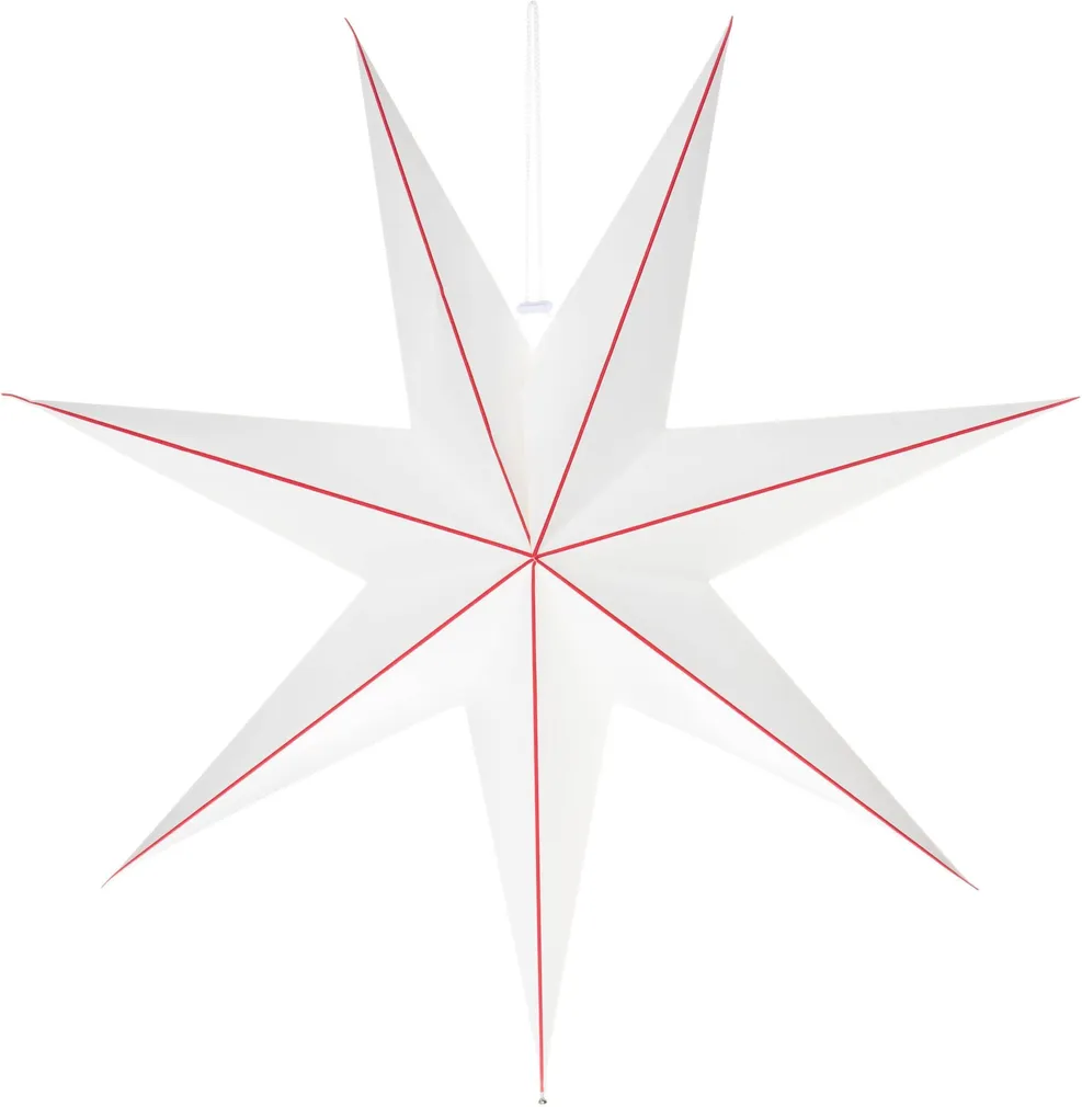 JÕULUVALGUSTUS FINNLUMOR TÄHT 70CM VALGE/PUNANE