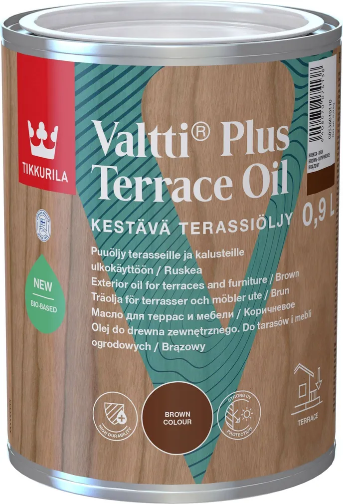 PUIDUÕLI TIKKURILA VALTTI PLUS TERRACE OIL 0,9L PRUUN