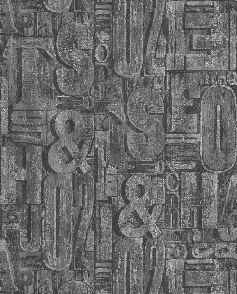 TAPEET DUTCH WALLCOVERINGS PAPER LETTERS HALL 1219-7