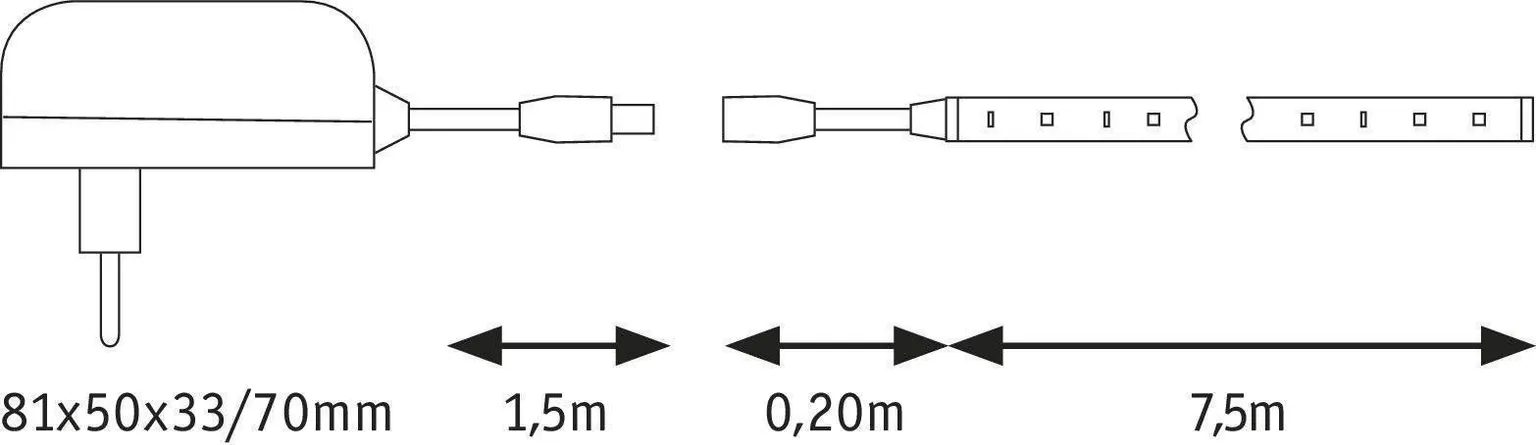 RIBAVALGUSTI KOMPLEKT PAULMANN SIMPLED 7,5M 20W 1440LM 3000K