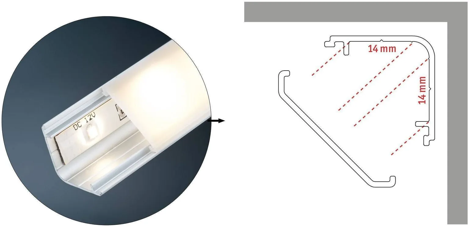 RIBAVALGUSTI PROFIIL PAULMANN DELTA 100CM ALUMIINIUM/SATIIN