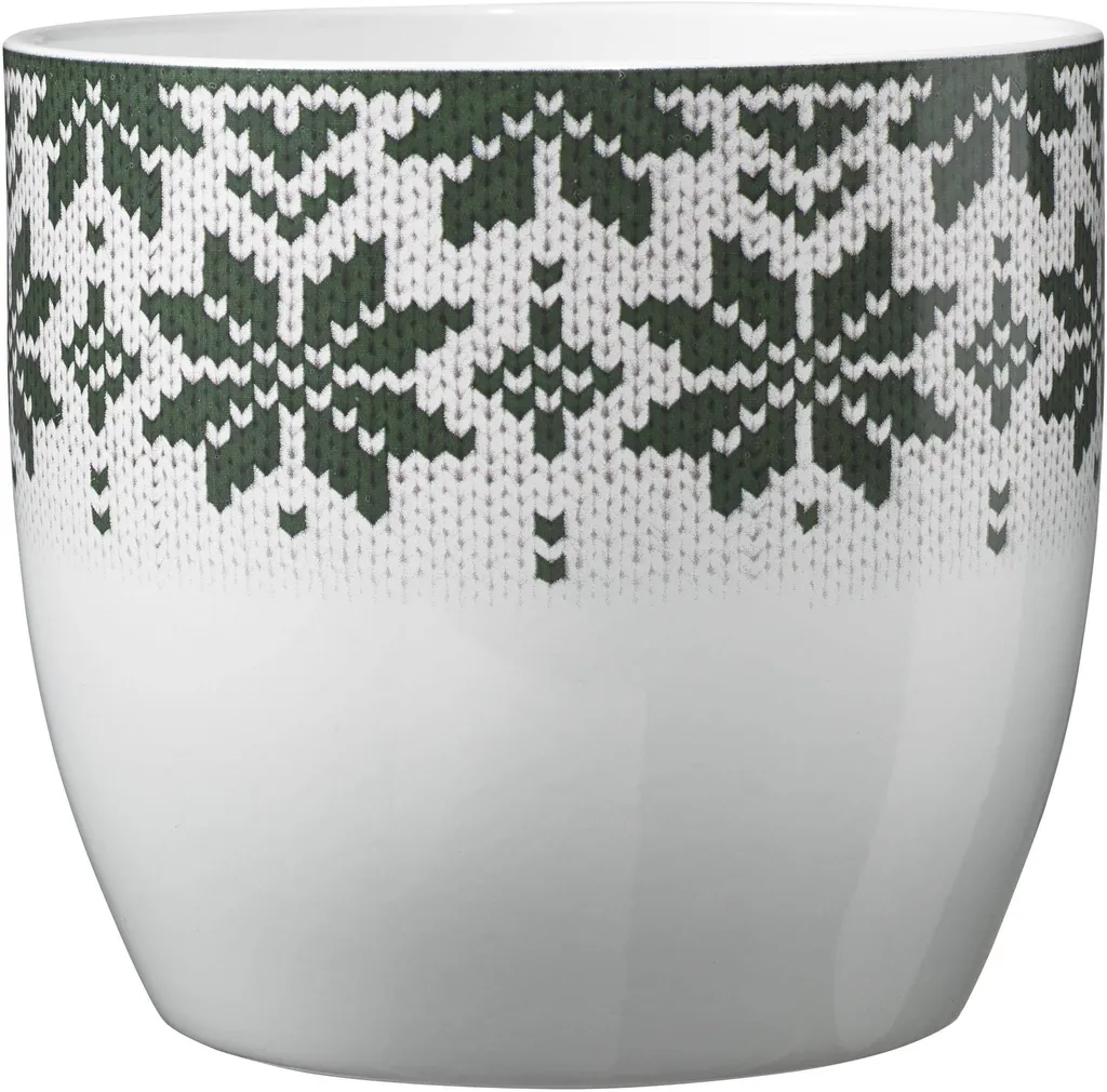 ÜMBRISPOTT SOENDGEN KERAMIK KOOTUD TÄHT Ø14X13CM ROHELINE