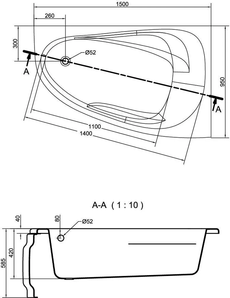 NURGAVANN CERSANIT JOANNANEW 150X95X43CM PAREM 