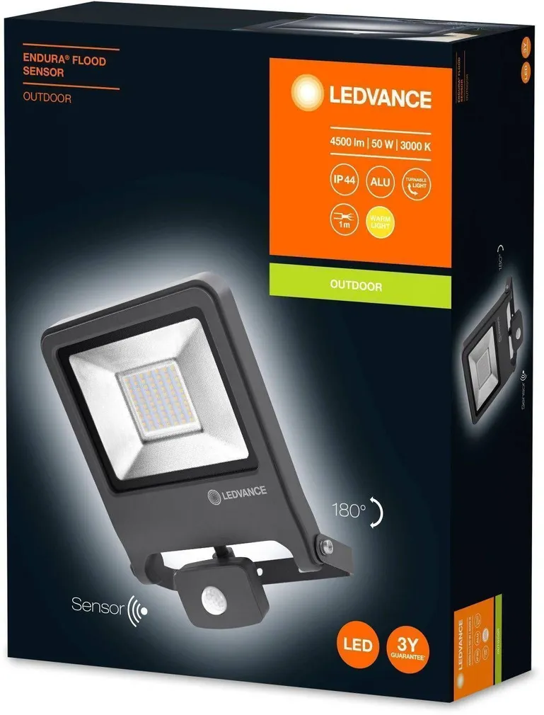 LED PROŽEKTOR LEDVANCE ENDURA 50W 4500LM 3000K LIIKUMISANDURIGA