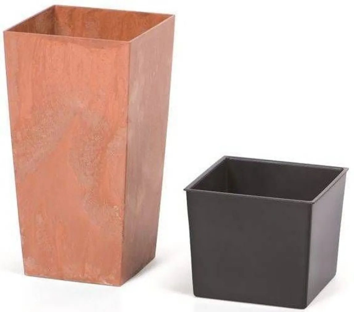 LILLEPOTT PROSPERPLAST URBI SQUARE EFFECT 33CM TERRA