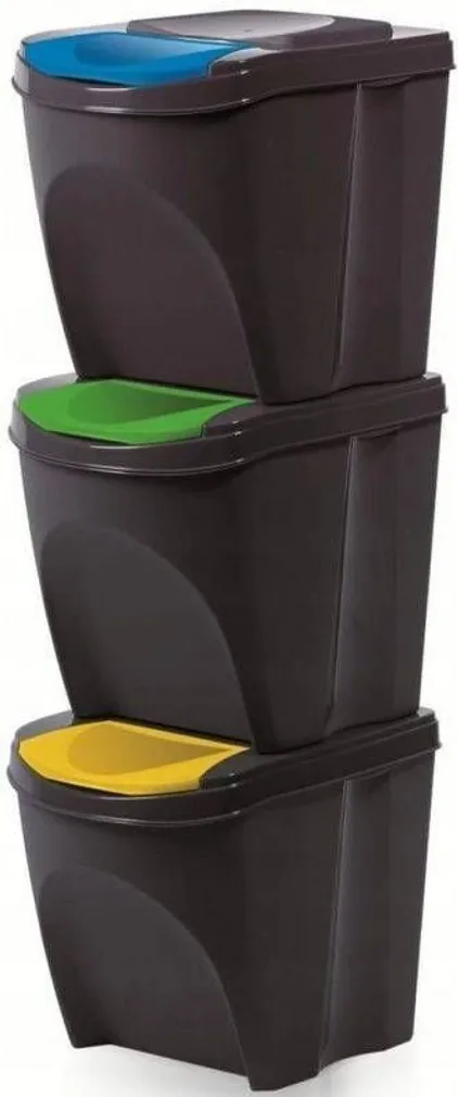 PRÜGIKASTIDE 3-NE KOMPLEKT PROSPERPLAST SORTIBOX 3X20L ANTRATSIIT